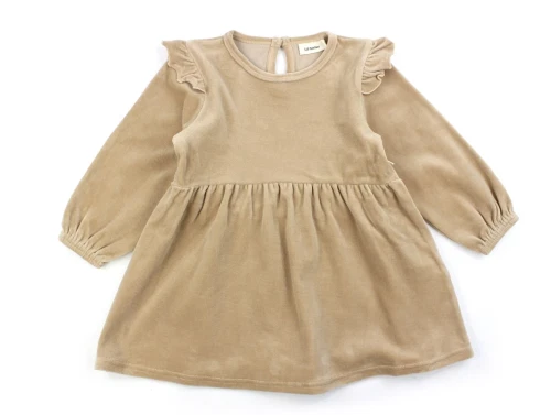 Lil Atelier nougat velour kjole